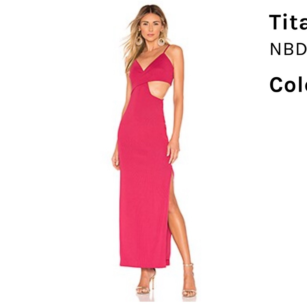 Nbd Titan pink long dress